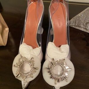 Amina Muaddi Begum Plexi Jewel Pumps